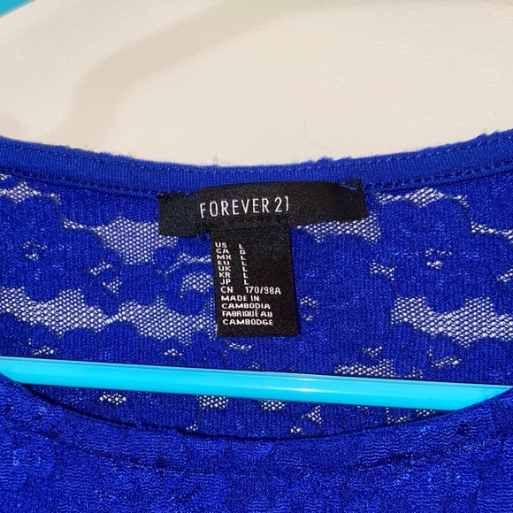 Forever 21 Lace Crop Top L - Picture 2 of 4